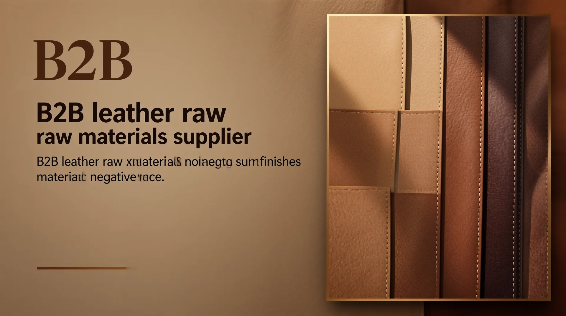 Stack of premium leather hides in tan and brown tones used for B2B raw material sourcing